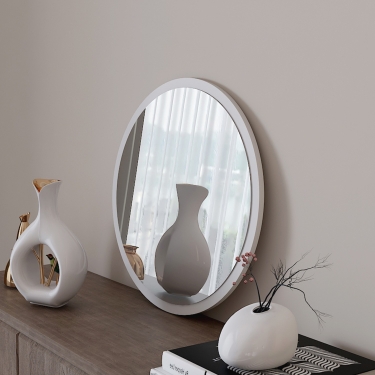 Camex Beyaz Mdf Üzeri Modern Ayna